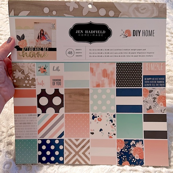 Jen Hatfield DIY Home 12x12 scrapbooking paper pad Pebbles Inc - Picture 3 of 12